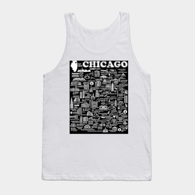 Chicago Map Tank Top by fiberandgloss